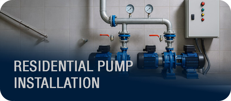 Residential pump installation